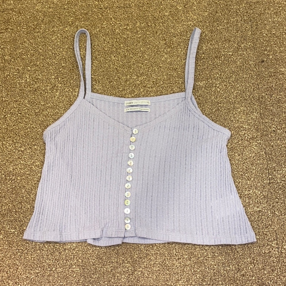 Urban Outfitters Purple Tank Top Button Details Size Medium